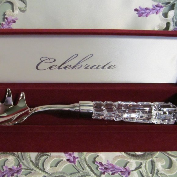 Lead Crystal Stainless Steel Pasta Server +24% lead crystal - Picture 2 of 16
